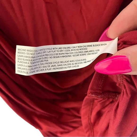 NWT ELOQUII Draped Wrap Front Ruched Red Sleeveless Top Blouse Shirt Size 14 NEW - Picture 12 of 12